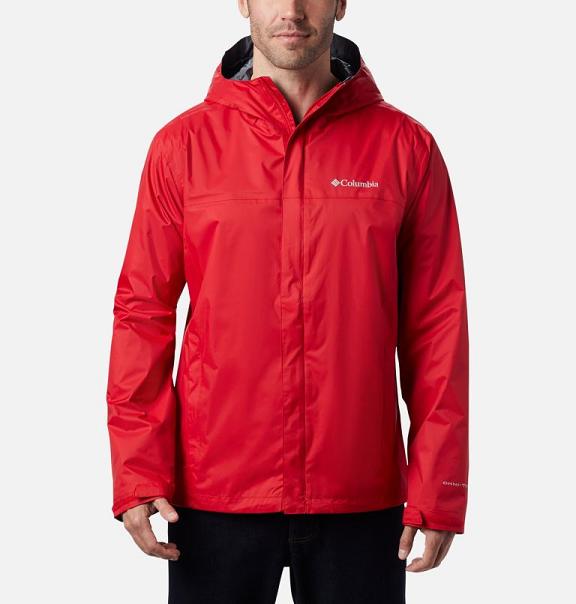 Columbia Watertigh Rain Jacket Red For Men's NZ12753 New Zealand